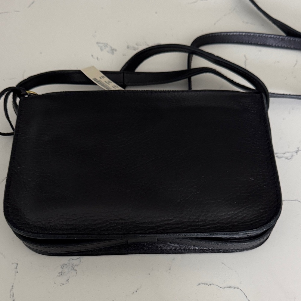 Madewell Classic Black Leather Crossbody Bag